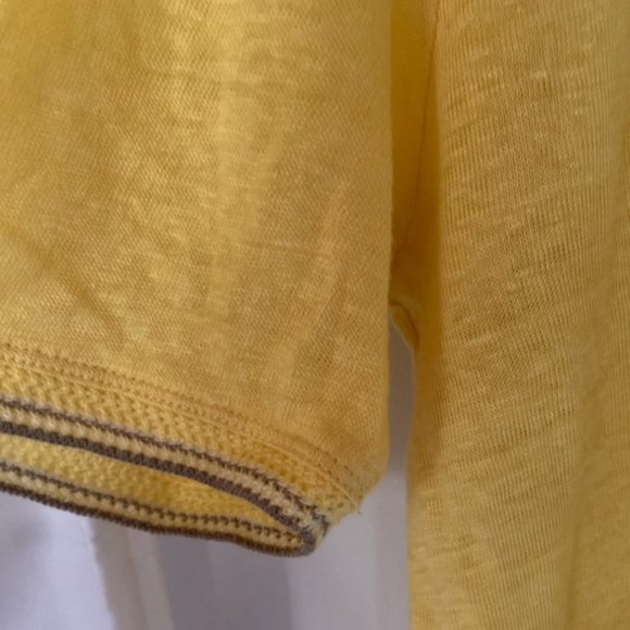 Rag and Bone Yellow Linen-Blend T-Shirt Medium - Picture 8 of 8